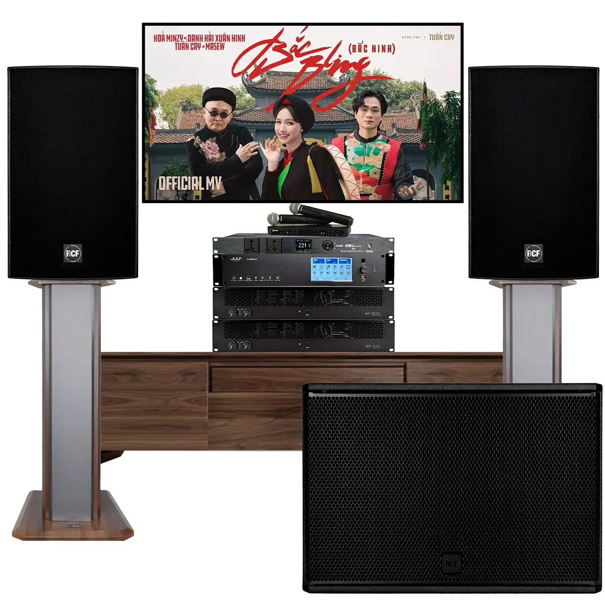Ảnh minh họa Dàn karaoke cao cấp RCF Acustica 39 (RCF C 5215-66, IPS 2.5K, IPS 5.0K, RCF S15, K9900II Luxury,…) 1