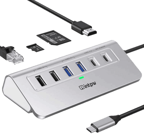 Docking Station Intpw P9R 10-in-1 – 4K/30Hz, PD 100W, Ethernet