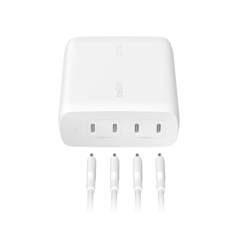 Sạc Belkin 200W GaN 4 Cổng USB-C | Chính Hãng PD 3.1 PPS Khủng Nhất