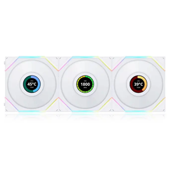  Fan Case Lian Li UNI FAN TL LCD 120 White Triple Pack 