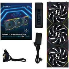  FAN Lian-Li UNI Fan TL 120 LCD Wireless Triple ( Bộ 3 fan ) 