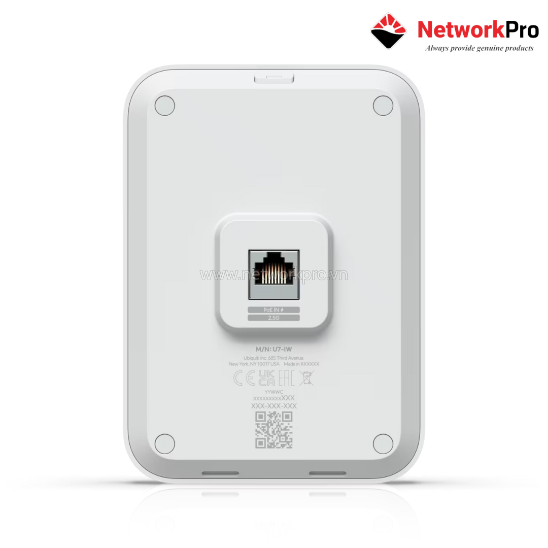 Ảnh minh họa Bộ phát wifi UniFi U7 In-Wall – WiFi Gắn Tường Chuẩn WiFi 7 BE, Chịu tải 200+ User 3