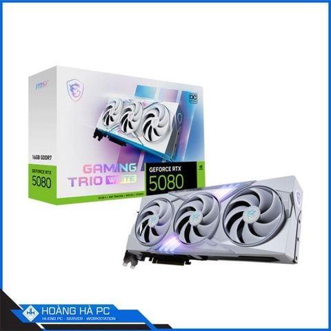 VGA MSI GEFORCE RTX 5080 16G GAMING TRIO OC WHITE (GDDR7, (256-bit)