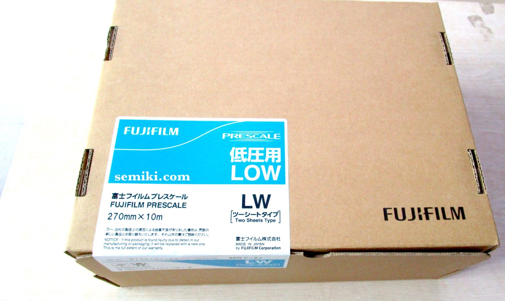FUJIFILM LW (270mm x10m) Prescale màng film đo tỉ suất nén 2.5-10 MPa