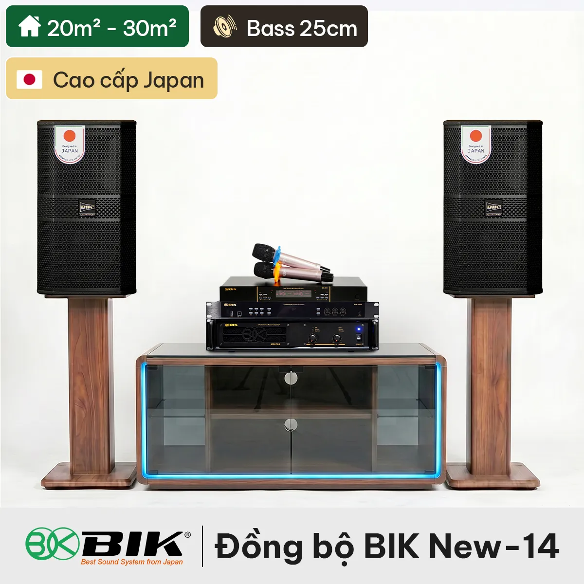 Ảnh minh họa Dàn karaoke đồng bộ BIK New 2026-14 (BIK BBK-S310, BIK VM620A, BIK BPR-5800, BIK VK- M51) 1