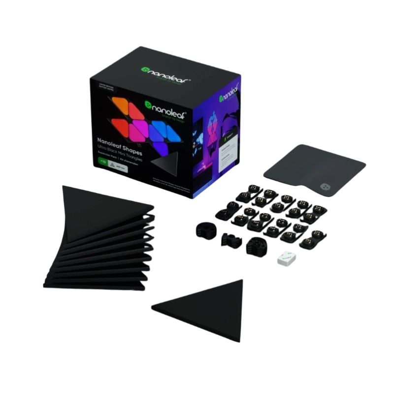 Đèn thông minh Nanoleaf Ultra Black Shapes Tam Giác Mini 10 ô đèn (bộ khởi động)
