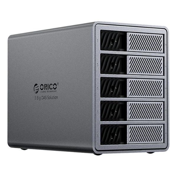 Ảnh minh họa Hộp Đựng Ổ Cứng 3.5 inch 5 Khe Cắm SATA 3 USB-B ORICO 9858RU3-EU-GY-BP (RAID) 1