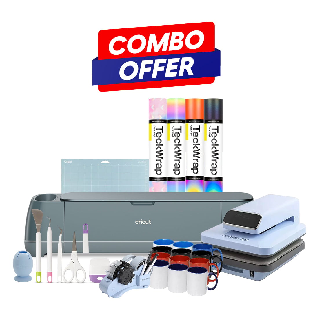 Bộ sáng tạo và ép nhiệt khởi đầu cao cấp Cricut Maker 4 kèm vinyl phản quang