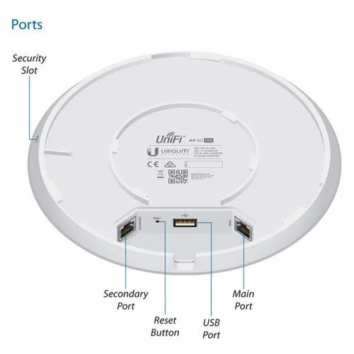 Ảnh minh họa Bộ phát wifi 6 Ubiquiti UniFi U6 Pro (Chuẩn AX/ Ăng-ten ngầm/ Wifi Mesh/ Dưới 250 User/ Gắn trần/tường) - chưa kèm nguồn PoE 2
