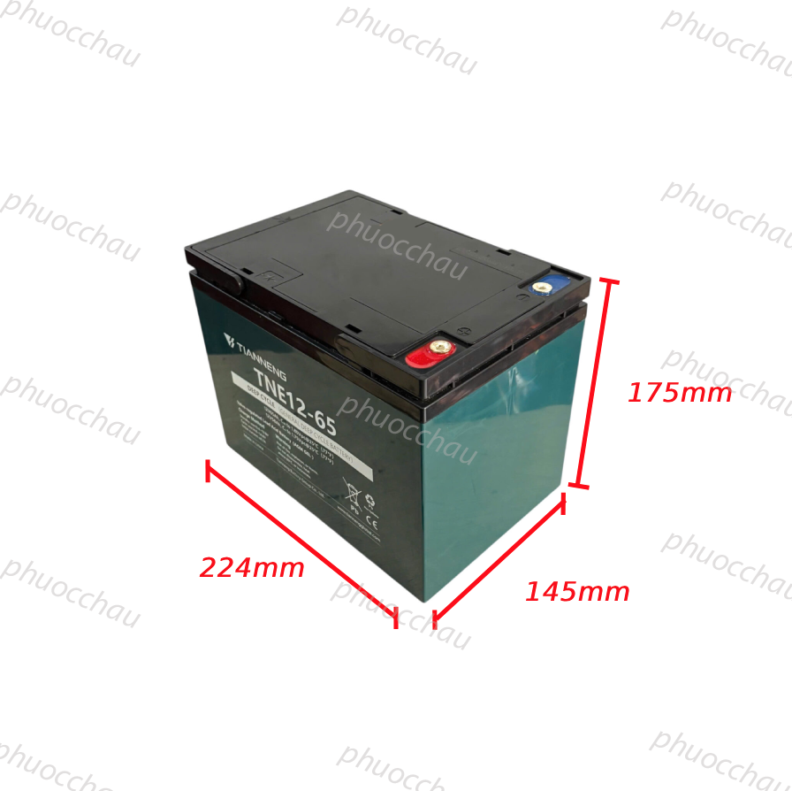 Ảnh minh họa Ắc Quy Thiên Năng Tianneng TNE12-65 (12V - 65Ah), ắc quy dùng cho UPS, Năng lượng mặt trời 2