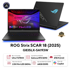  Laptop gaming ASUS ROG Strix SCAR 18 G835LX SA193W 