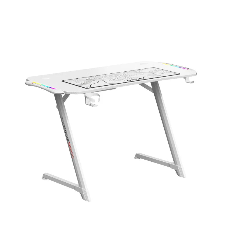 Ảnh minh họa Bàn gaming Gamax Z5-1160 (TD-03) sợi carbon với đèn RGB và bàn di chuột - RGB / Trắng 2