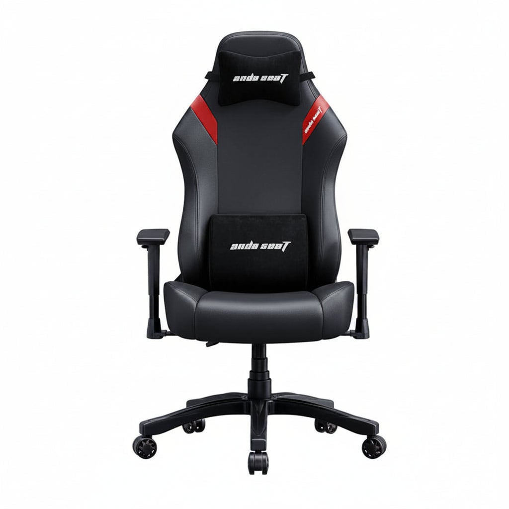 Ghế chơi game AndaSeat Luna Series L bọc da PVC kèm gác chân - Đen/Đỏ