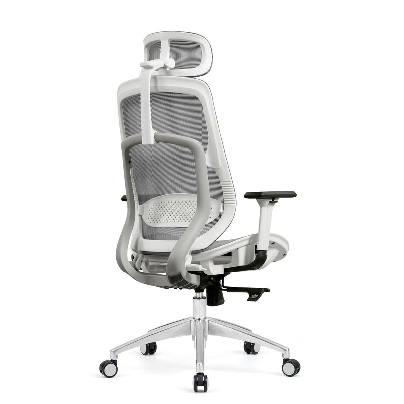 Ảnh minh họa Ghế công thái học HYPERWORK Airy | Trắng, 120kg, Chân xoay, Lưng lưới 2