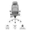 Ghế công thái học HYPERWORK Airy | Trắng, 120kg, Chân xoay, Lưng lưới