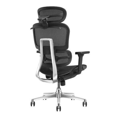 Ghế công thái học MANSON Atum | Đen, 120kg, Chân xoay, Lưng lưới