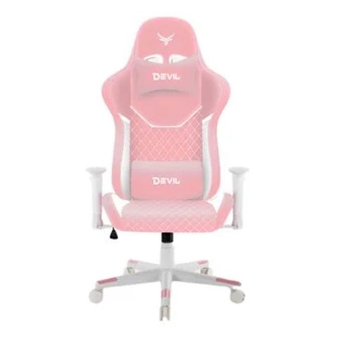 Ghế gaming CENTAUR Devil | Hồng, 120kg, Chân xoay, Da PU