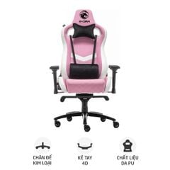 Ghế gaming E DRA IRIS EGC228 | Hồng, 120kg, Chân xoay, Da PU 