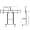 Giá treo tivi di động 2 màn hình NB AVT1800-60-2A (32-60 INCH)