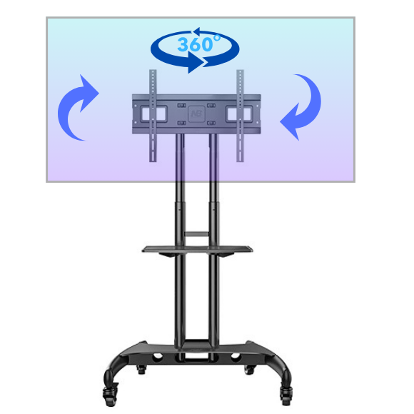 Ảnh minh họa Giá Treo Tivi Di Động NB-AVA1500 Xoay 360 Độ Ngang Dọc 2