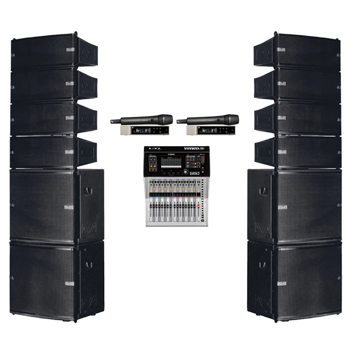 Ảnh minh họa Dàn Line Array 2 Way Active dBTechnologies 01 ( 8 Full Array Bass Đôi 16.5 DVA Mini G2, 4 Sub Đơn 30 DVA MS12…) 1