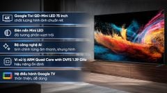  Google Tivi QD-Mini LED Haier AI 4K 75 inch H75M92GUX 