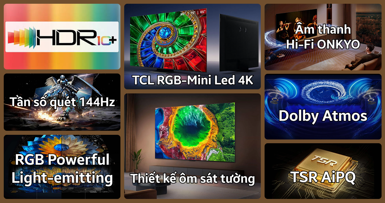 Google tivi TCL RGB-Mini Led 4K 65 inch 2026 (65RM7L)