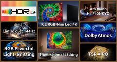  Google tivi TCL RGB-Mini Led 4K 75 inch 2026 (75RM7L) 