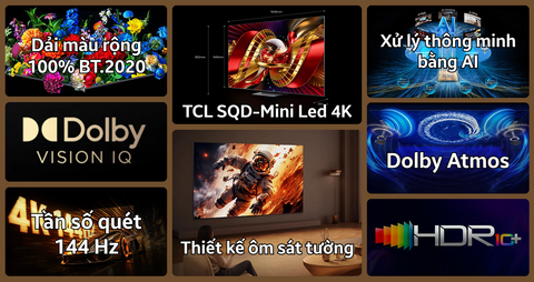 Google tivi TCL SQD-Mini Led 4K 75 inch 2026 (75C8L)
