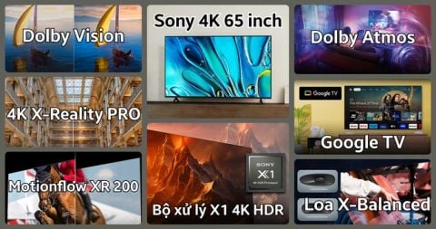 Sony K-65S30 – Google TV 65″ 4K, màn hình lớn, giá mềm hơn Mini LED