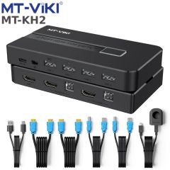  Bộ Chuyển Mạch KVM MT‑VIKI MT‑KH2S 2×1 4K60Hz Dùng Chung 2 Máy 