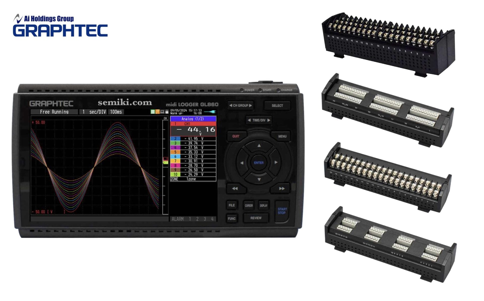 GRAPHTEC GL860 + B565 thiết bị ghi dữ liệu 20 Kênh độc lập đa chức năng