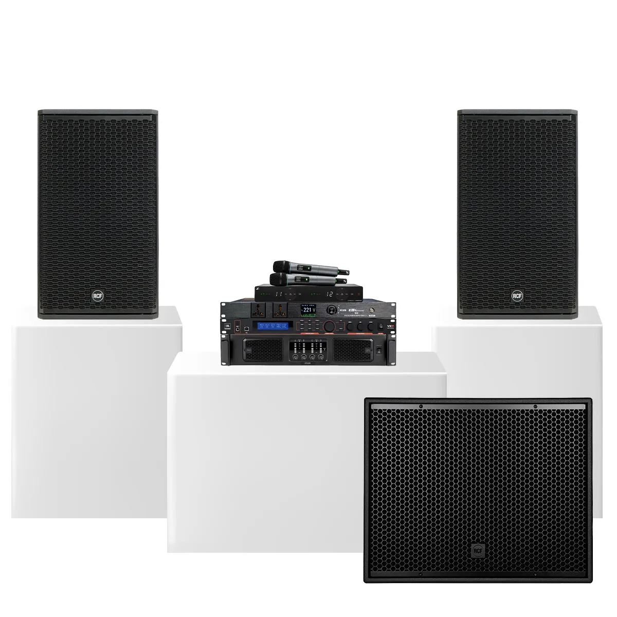 Ảnh minh họa Dàn karaoke gia đình cao cấp RCF VIP 2 Italy 02 (RCF VIP 2, RCF QPS 6.0K, JBL VX9, RCF S 19) 2