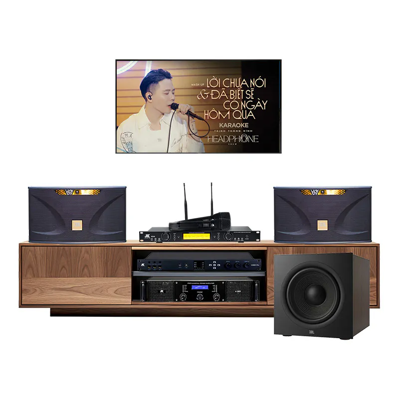 Dàn karaoke gia đình KGD207 (JBL Ki110 Edition, JKAudi H2600, X6000 Plus, K310, JBL Stage 220P)