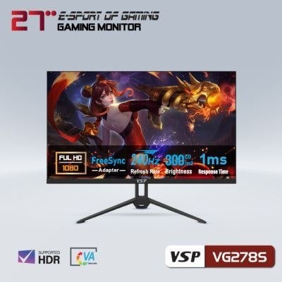 Ảnh minh họa Màn Hình Máy Tính 27 inch VSP VG278S (FHD/VA/240Hz/1ms/300nits/HDMI + DP/Phẳng) 2