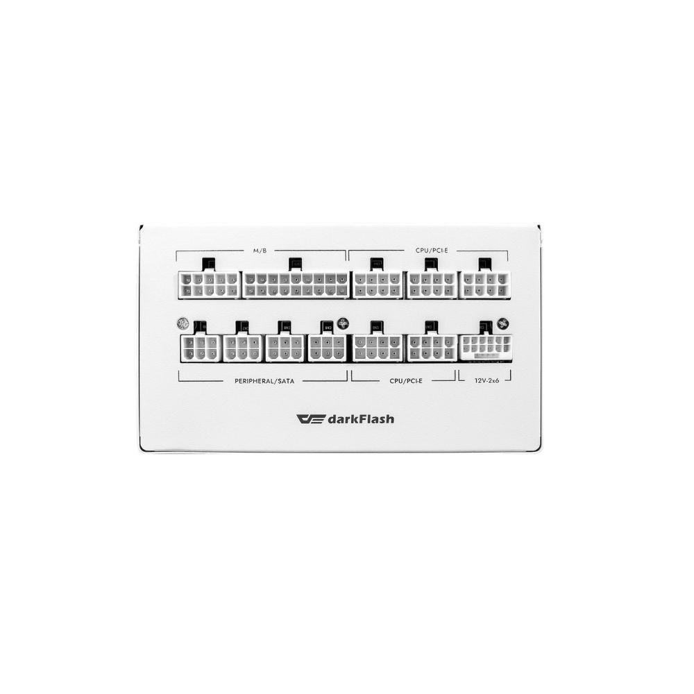Ảnh minh họa Nguồn máy tính DarkFlash PMT 750 White -750W GOLD ATX 3.1, PCIe 5.1 (80 Plus Gold/ Full-Modular) 1