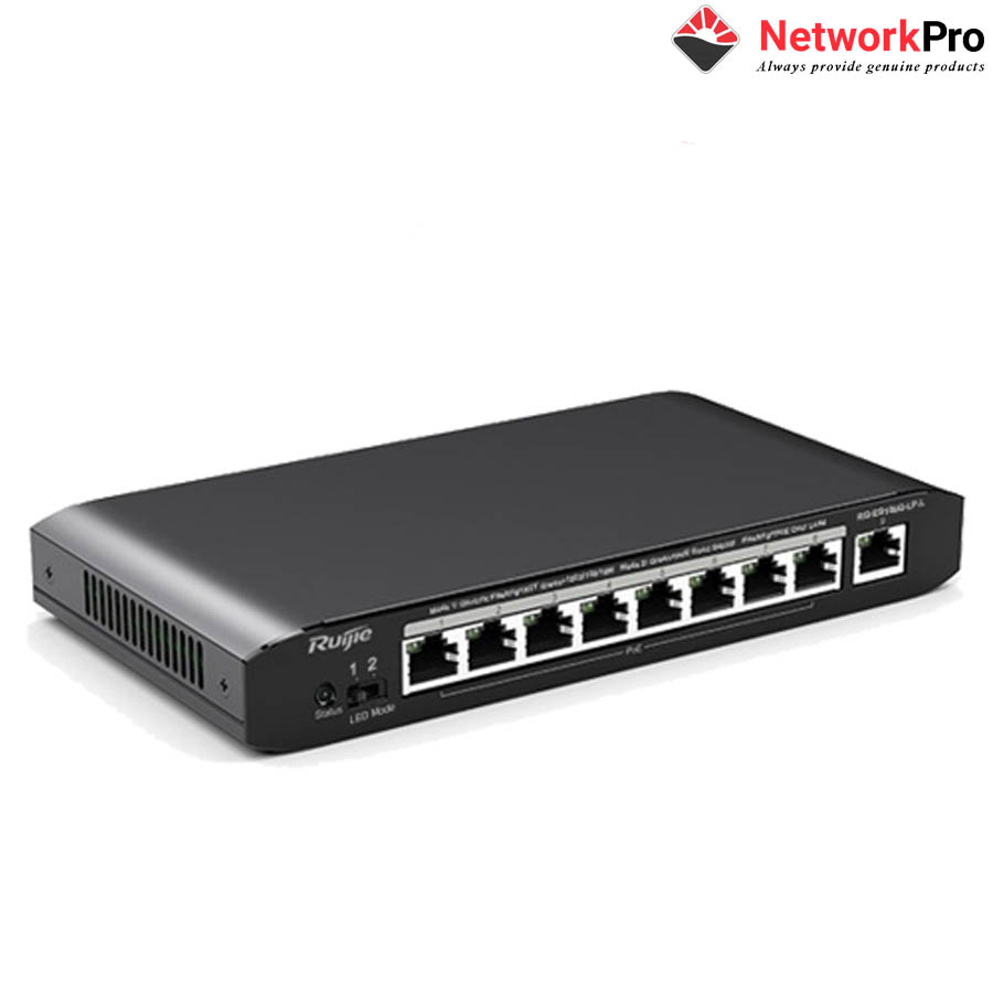 Ảnh minh họa Switch Ruijie RG-ES126G-P-L 24 Ports | 24 Cổng PoE/PoE+ 370W, 02 Cổng SFP 1GE 2