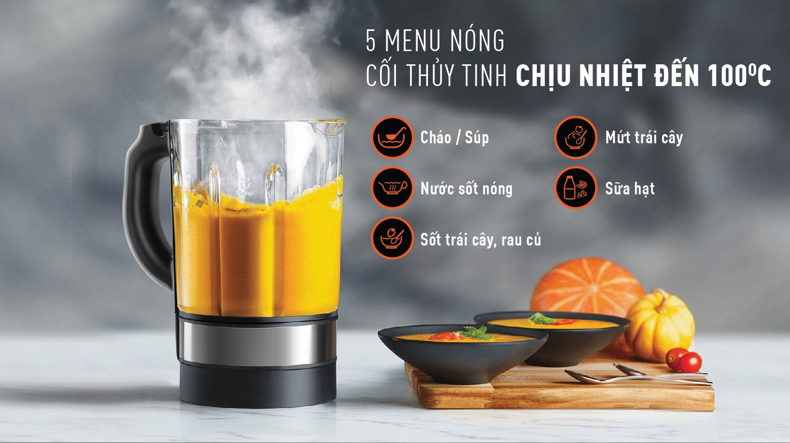 Ảnh minh họa Máy xay sinh tố và làm khắc phục lỗi hạt đa năng Tefal UBB BL985A31 - 1300W - 2 cối 3