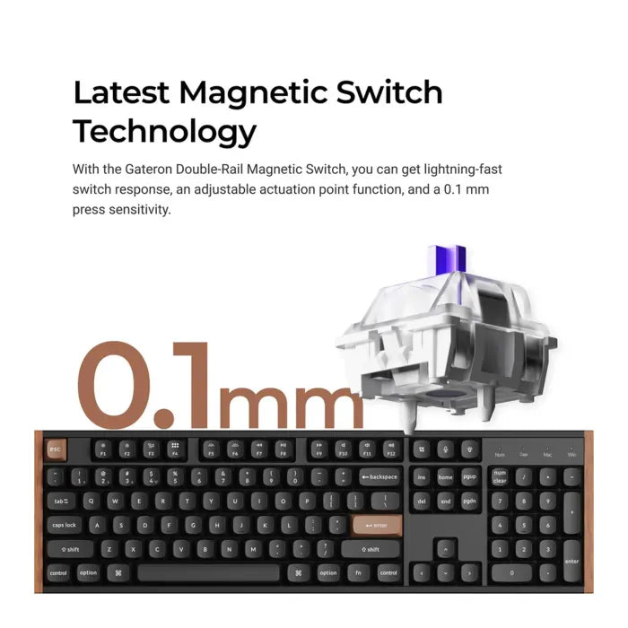 Ảnh minh họa Keychron K10 HE Max Special Edition - Bàn phím cơ không dây với switch từ tính Gateron Double-Rail Magnetic Nebula - Trắng - Bố cục Anh/Ả Rập 2