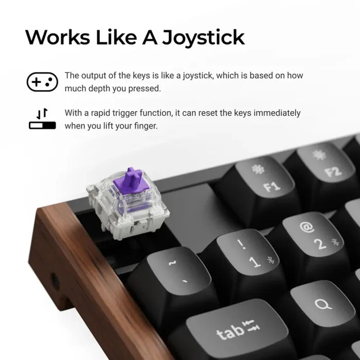 Ảnh minh họa Keychron K10 HE Max Special Edition - Bàn phím cơ không dây với switch từ tính Gateron Double-Rail Magnetic Nebula - Trắng - Bố cục Anh/Ả Rập 3