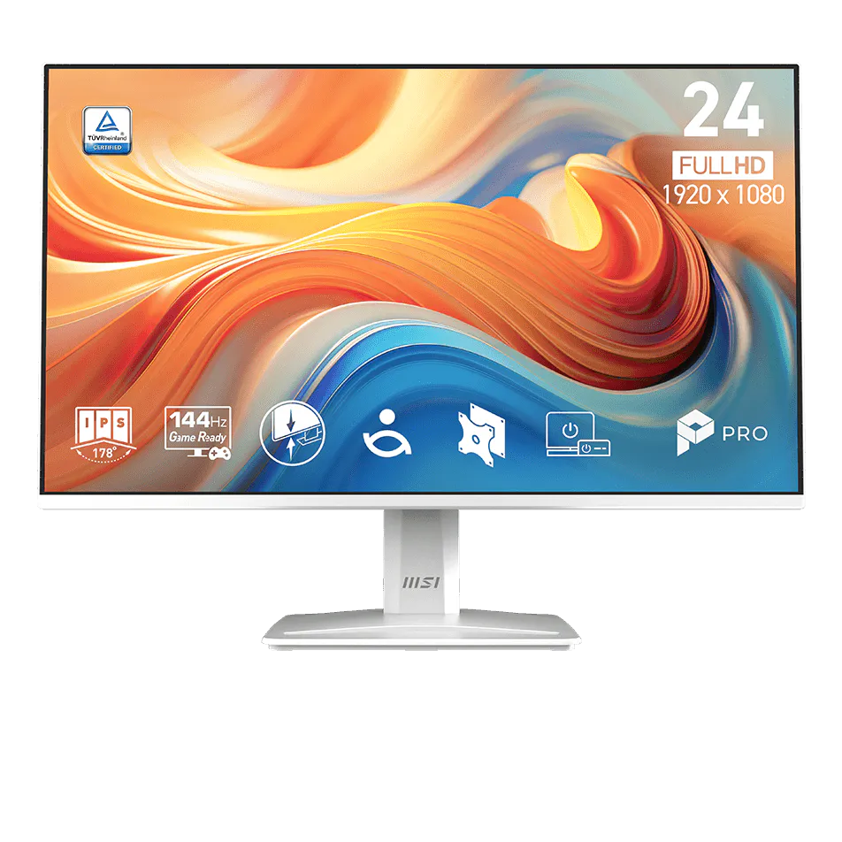 Màn hình Văn phòng MSI PRO MP243W E14 Trắng | 24 inch, Full HD, IPS, 144Hz, Speaker