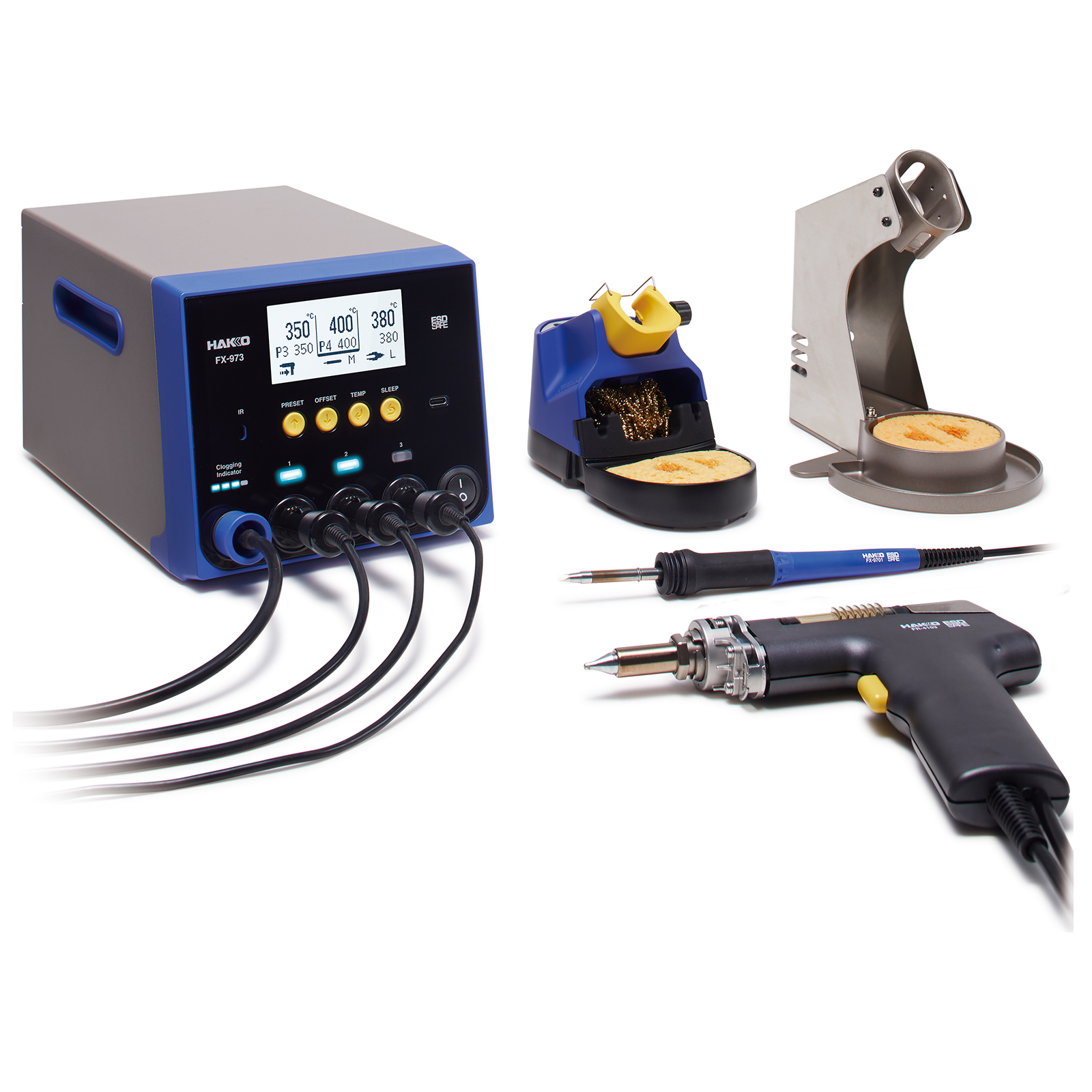 Ảnh minh họa Hakko FX973-81 (AC100V) trạm hàn kèm hút thiếc ( 50～450℃/ 400W/140W) 1