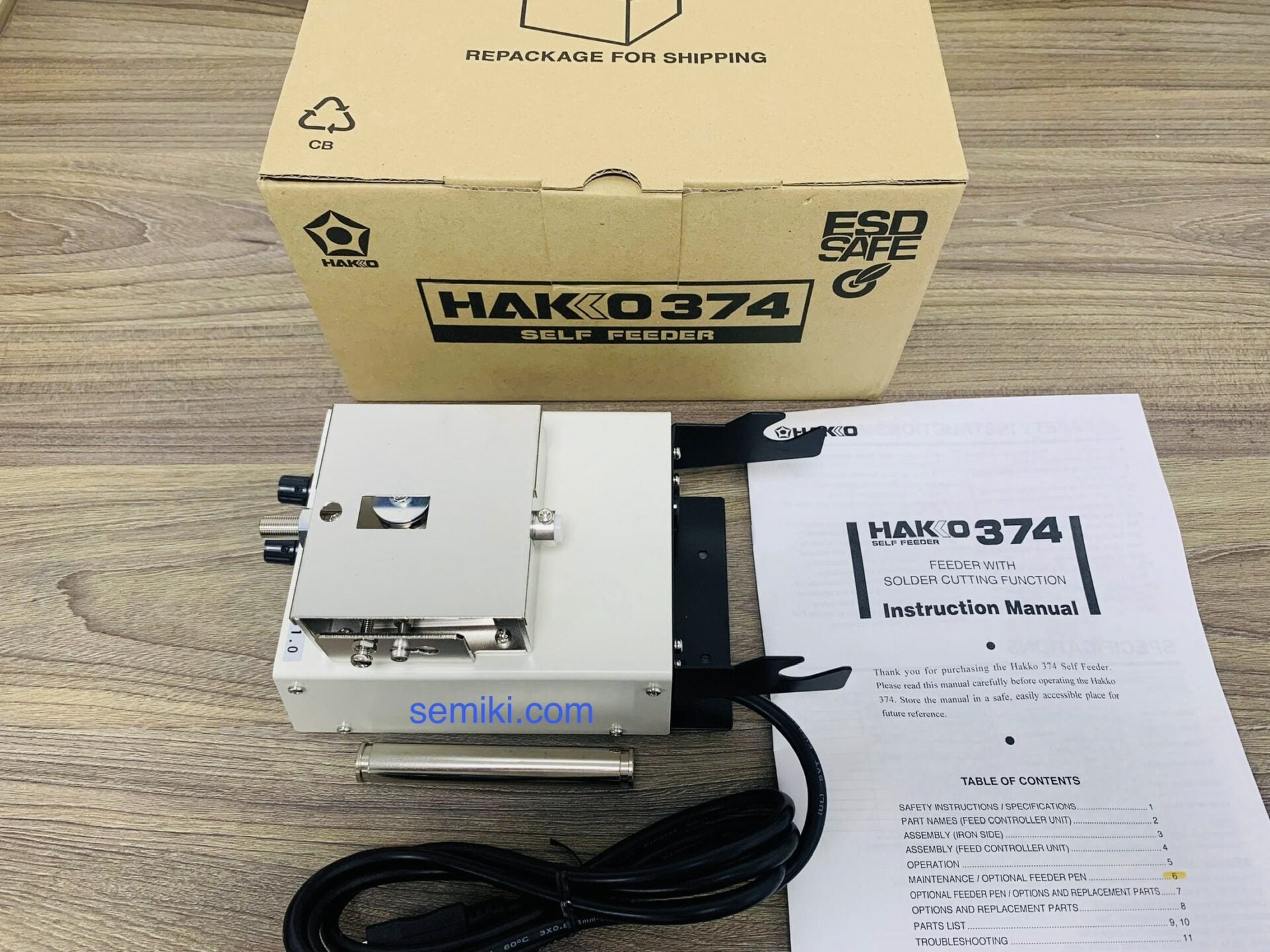 Ảnh minh họa HAKKO Solder Feed System 374-3 máy đẩy thiếc, chì hàn tự động ( 1mm) 1