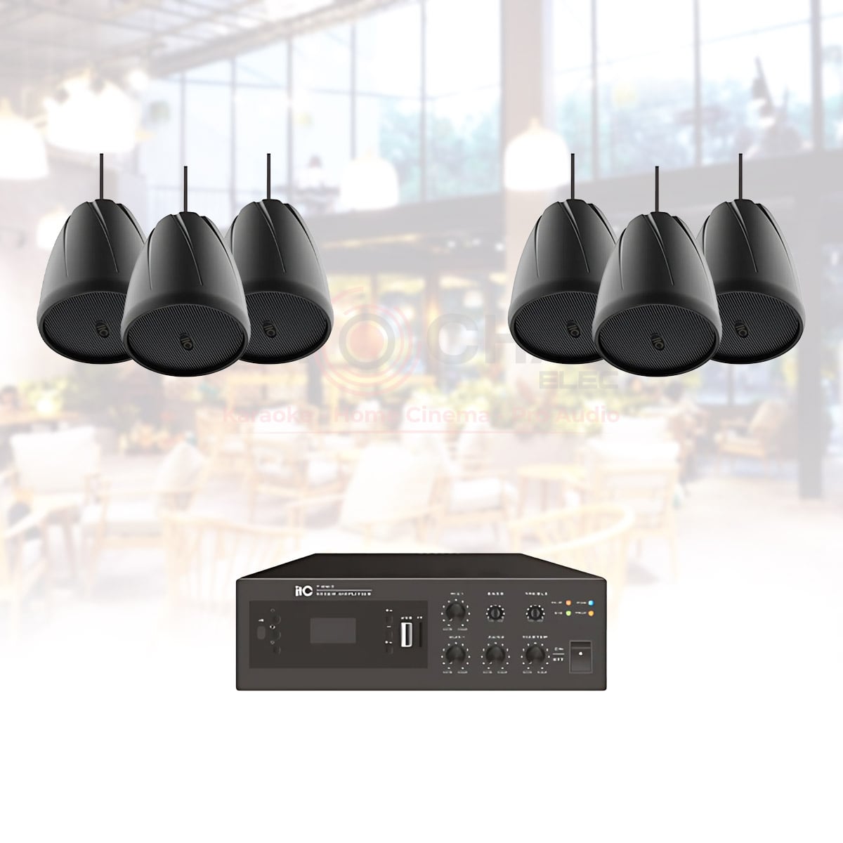 Hệ Thống Âm Thanh Nhạc Nền Quán Cafe, Nhà Hàng, Shop, Spa ITC 05 (ITC T-750D, ITC T-B40E)