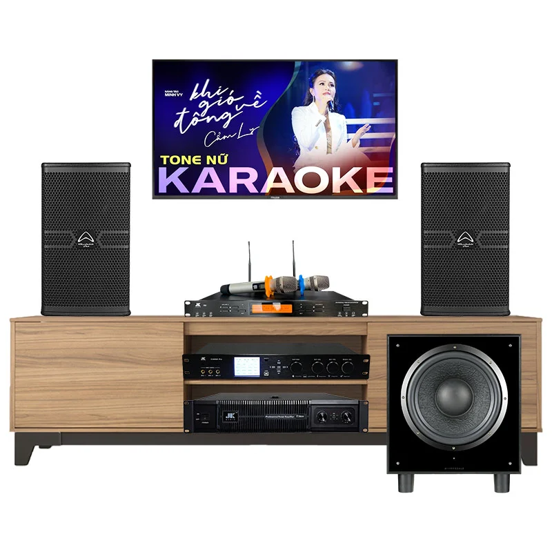 Dàn karaoke Wharfedale HDR115 (Wharfedale ANGLO E10, JKaudio D2600, X9000 Pro, JKAudio B9, Wharfedale SW12)