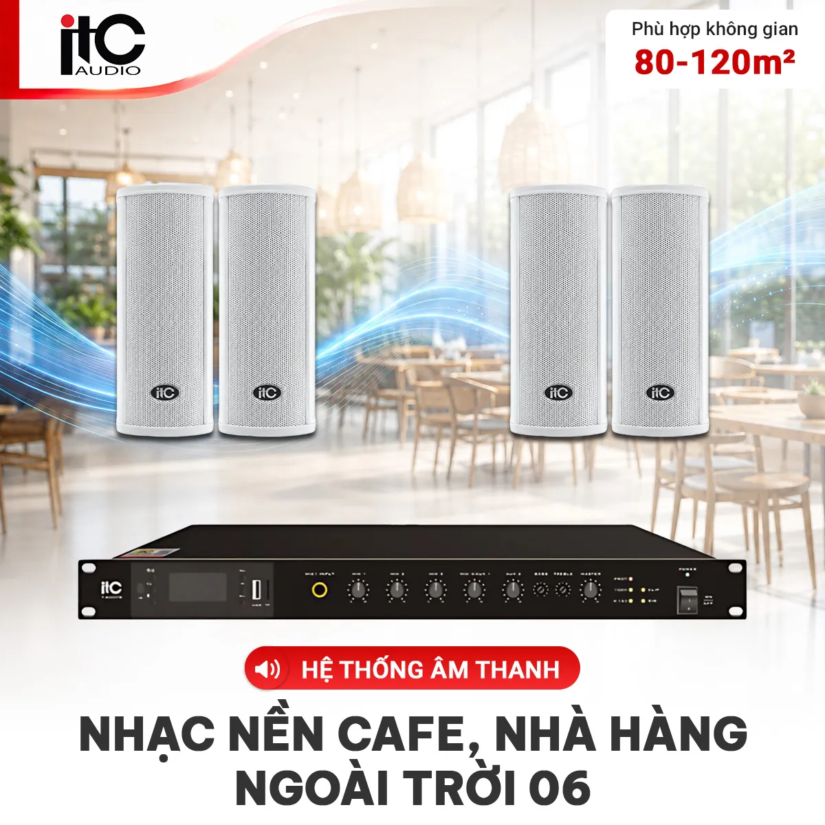 Ảnh minh họa Hệ thống âm thanh nhạc nền quán cafe, nhà hàng ngoài trời 06 1