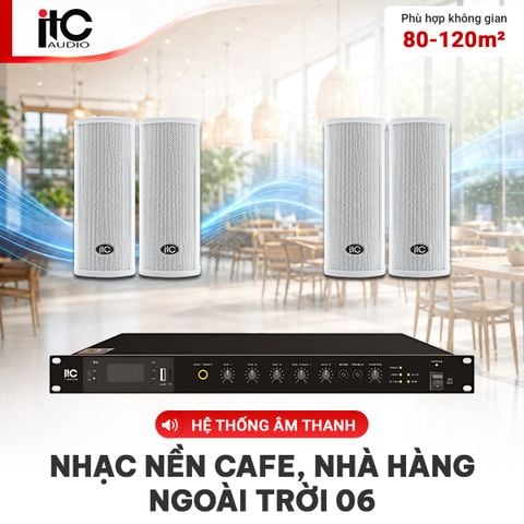 Hệ thống âm thanh nhạc nền quán cafe, nhà hàng ngoài trời 06