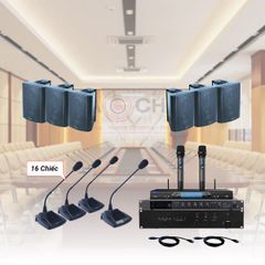  Hệ thống Âm thanh thông báo hội thảo hội nghị phòng họp 03 (17 micro) 