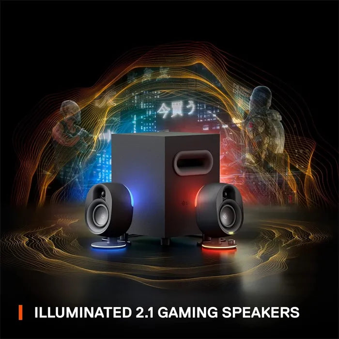 Ảnh minh họa Hệ thống loa chơi game 2.1 SteelSeries Arena 7 với đèn phản hồi 1