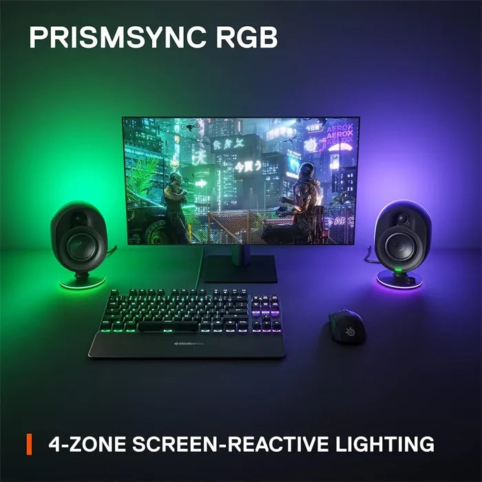 Ảnh minh họa Hệ thống loa chơi game 2.1 SteelSeries Arena 7 với đèn phản hồi 3